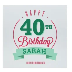Card Factory Personalised Belgian Chocolates - Happy 40th Birthday