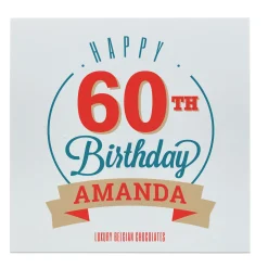 Best Personalised Belgian Chocolates - Happy 60th Birthday 60Th Birthday|Chocolate & Sweets