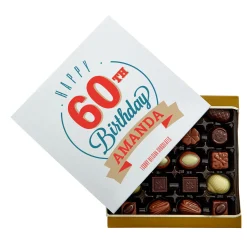 Best Personalised Belgian Chocolates - Happy 60th Birthday 60Th Birthday|Chocolate & Sweets