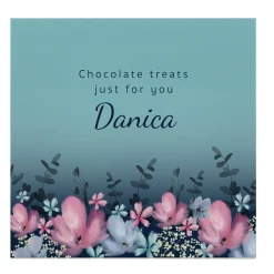 Card Factory Personalised Belgian Chocolates - Floral Chocolate Treats, Any Name