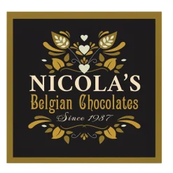 Discount Personalised Belgian Chocolates - Black & Gold Chocolate & Sweets|Christmas Gifts
