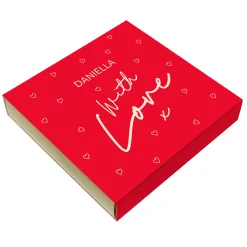 Discount Personalised Belgian Chocolates - Red Hearts With Love Chocolate & Sweets|Gifts For Him