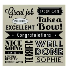 Card Factory Personalised Belgian Chocolates - Congratulations, Black & Gold
