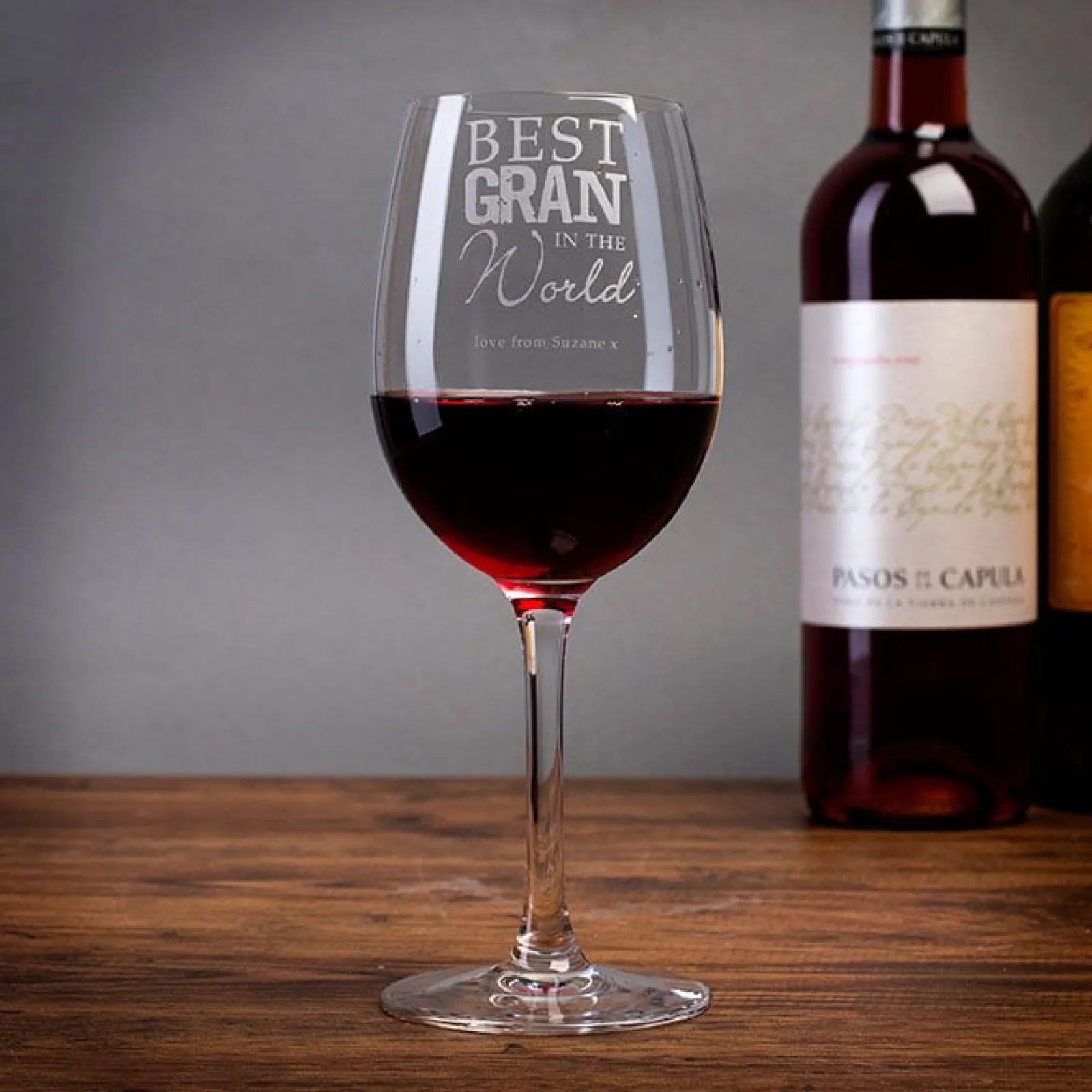 Card Factory Personalised Best Gran In The World Wine Glass