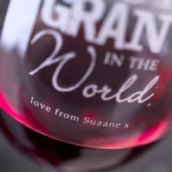 Card Factory Personalised Best Gran In The World Wine Glass