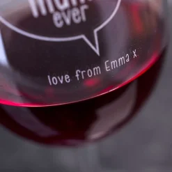 Personalised Best Mum Ever Wine Glass Personalised Glasses|Glassware