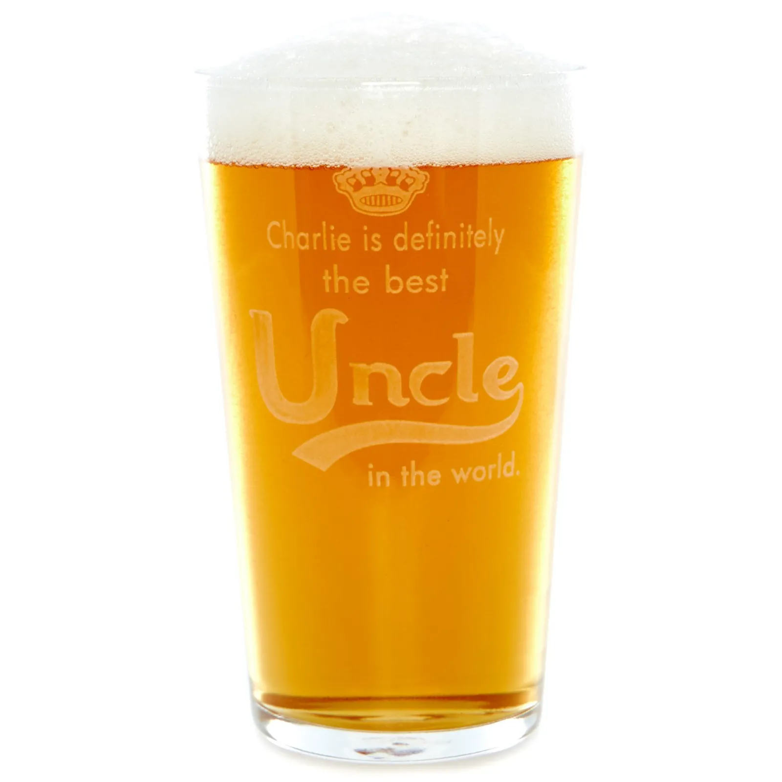 Online Personalised Best Uncle Pint Glass Personalised Glasses|Glassware