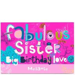 Card Factory Personalised Bev Hopwood Birthday Card - Fabulous Sister