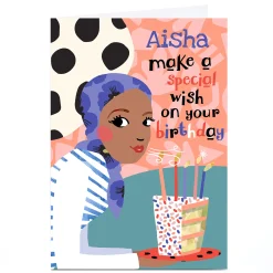 New Personalised Bev Hopwood Birthday Card - Special Wish Female Friend|Daughter