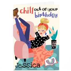 Hot Personalised Bev Hopwood Birthday Card - Chill Out For Wife|For Sister