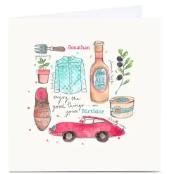 Card Factory Personalised Bev Hopwood Birthday Card - Enjoy The Good Things