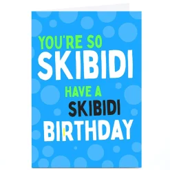 Kids Card Factory Personalised Birthday Card - Skibidi