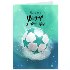 Card Factory Personalised Birthday Card - You're In A League Of Your Own