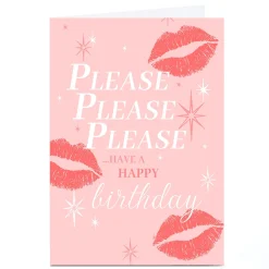 Hot Personalised Birthday Card - Please Please Please For Friend|Trending