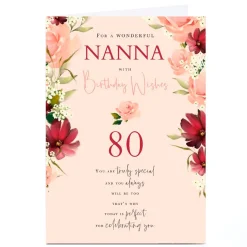 Card Factory Personalised Birthday Card - Perfect For Celebrating You, Nanna