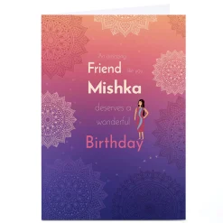 Outlet Personalised Birthday Card - Amazing Friend Wonderful Birthday For Friend|Female Friend