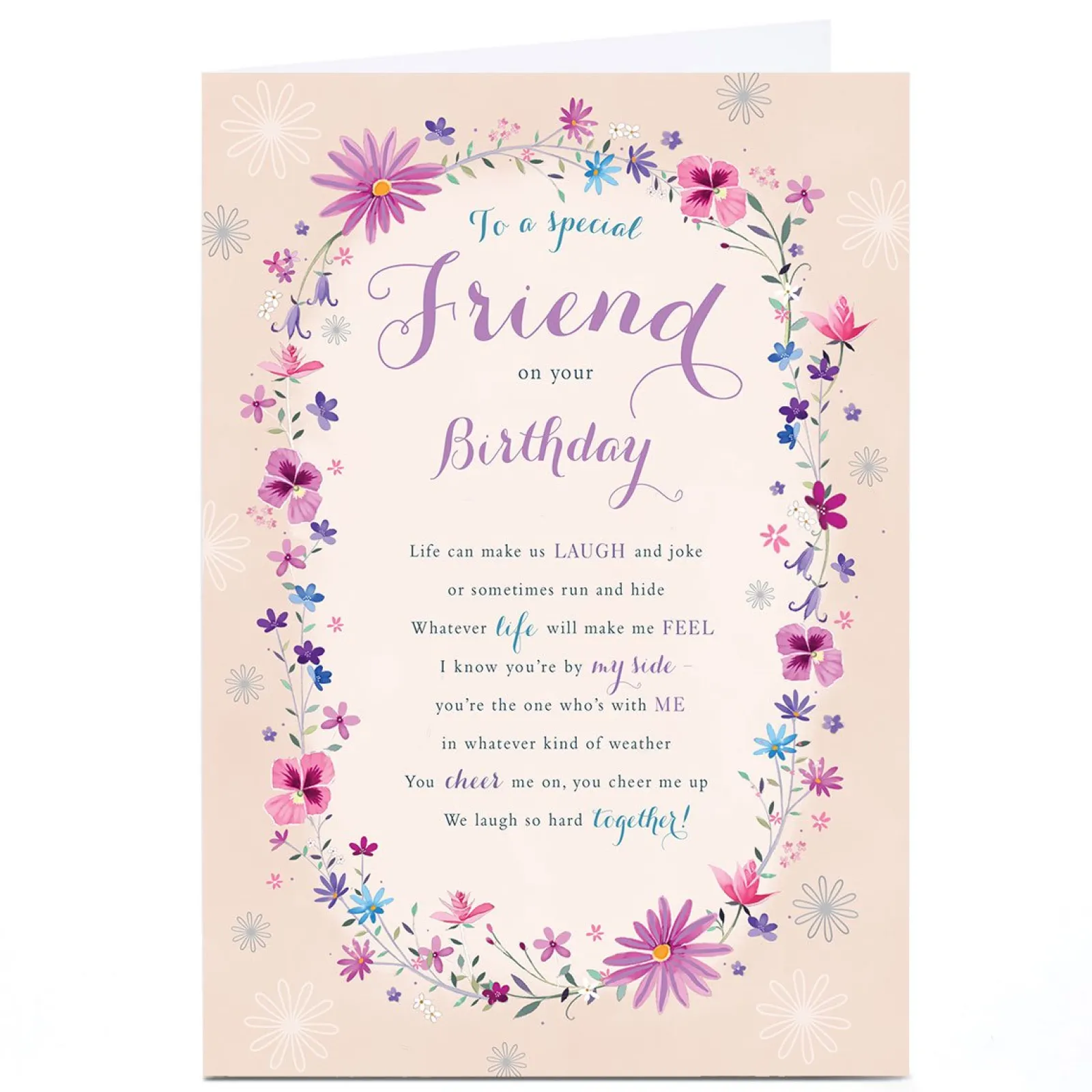 Card Factory Personalised Birthday Card - To A Special Friend On Your Birthday