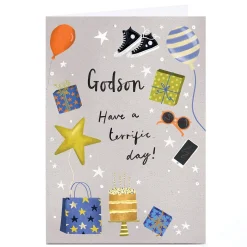 Personalised Birthday Card - Have A Terrific Day Presents, Godson Kids For Kids|Birthday