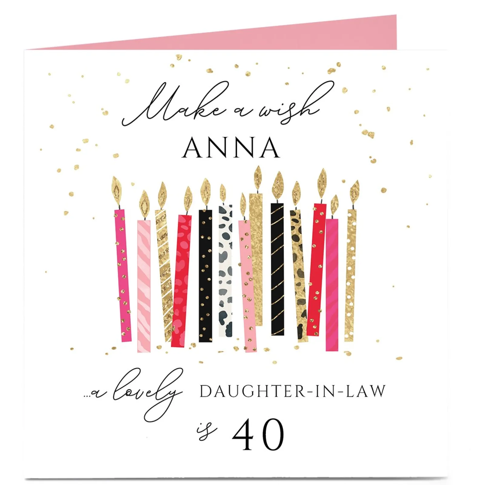 Card Factory Personalised Birthday Card - Make A Wish, Editable Age