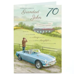 Card Factory Personalised Birthday Card - Grandad Thank You For Your Wisdom, Editable Age