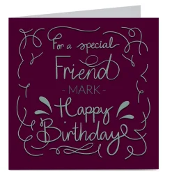 New Personalised Birthday Card - Special Friend Any Name For Friend|For Friend