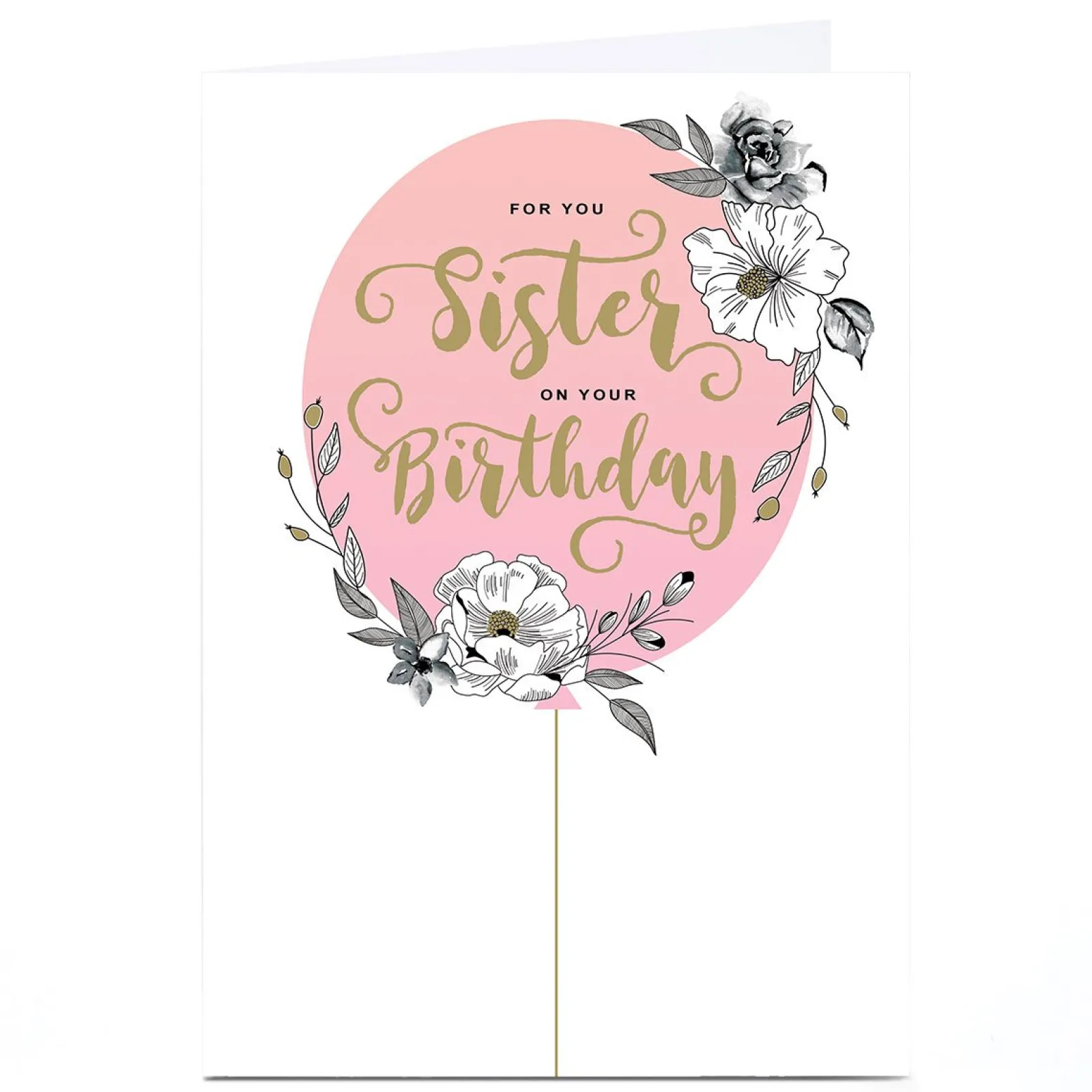 Online Personalised Birthday Card - For You Sister On Your Birthday, Sister For Sister|Birthday