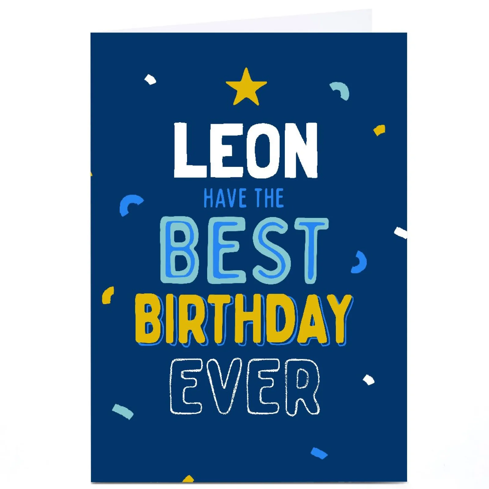Sale Personalised Birthday Card - Navy Best Birthday Ever For Uncle|For Son