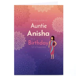 Discount Personalised Birthday Card - Auntie Birthday Full OF Happiness For Auntie|Birthday