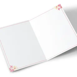 Outlet Personalised Birthday Card - Florals & Red Label Birthday|For Her