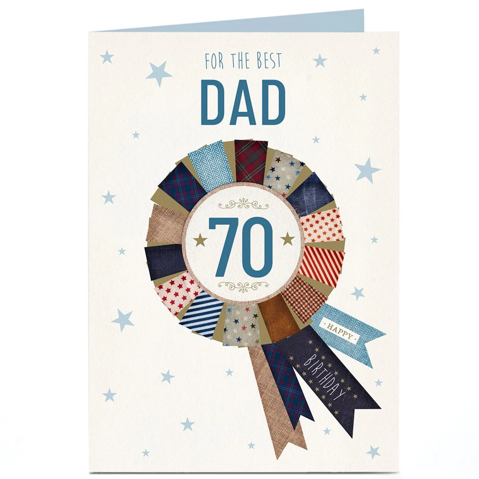 Card Factory Personalised Birthday Card - Dad For the Best, Rosette