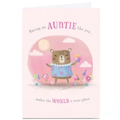 Card Factory Personalised Birthday Card - Having An Auntie Like You