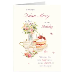 Card Factory Personalised Birthday Card - A Treat Or Two, Nan