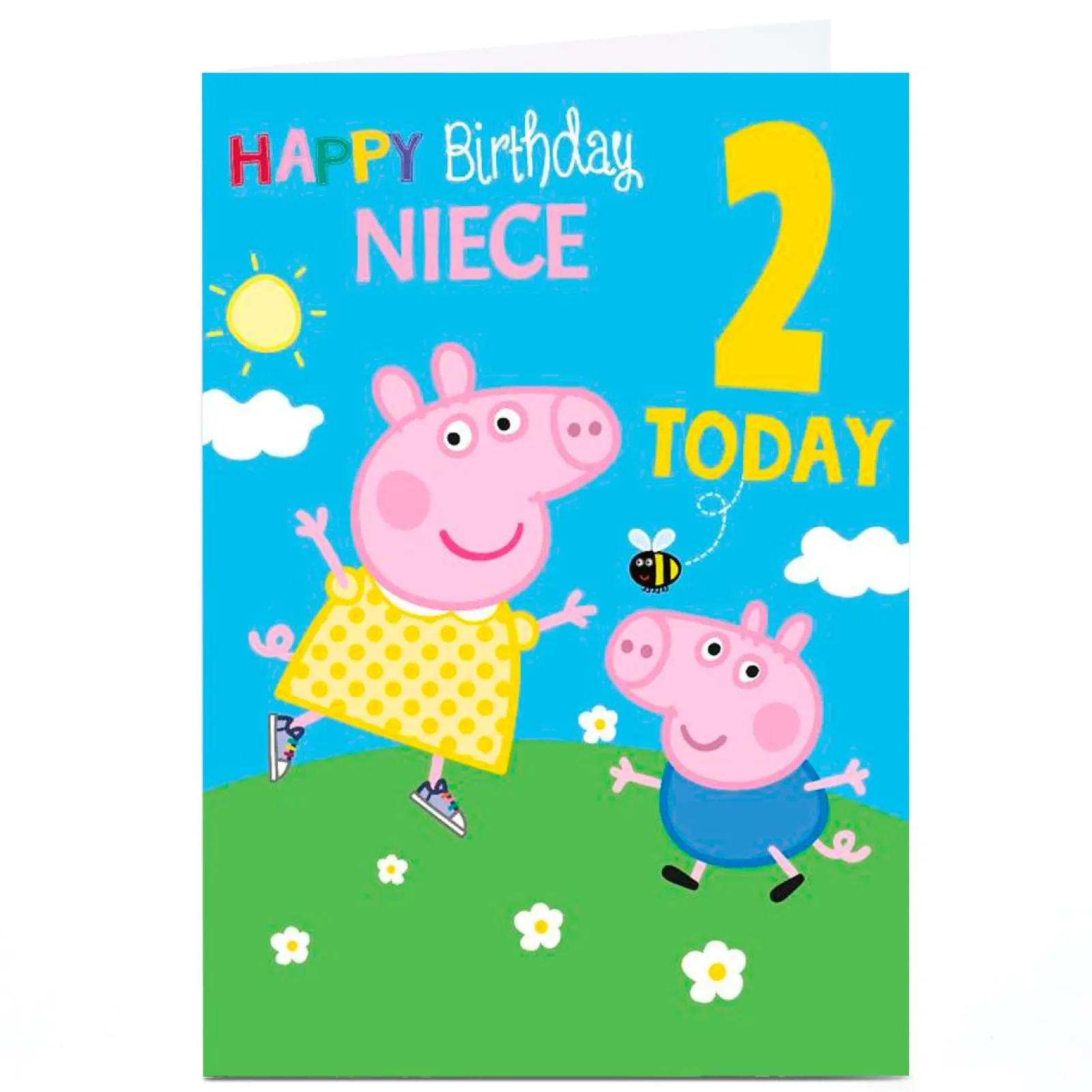 Sale Personalised Birthday Card - Peppa Pig Niece, Any Age Kids For Niece|For Granddaughter
