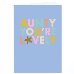 Best Personalised Birthday Card - Aunty You're Lovely Flower For Auntie|Birthday