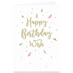 Card Factory Personalised Birthday Card - A Happy Birthday Wish