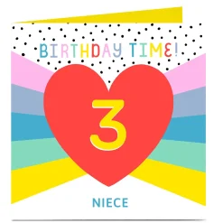 Personalised Birthday Card - Birthday Time! Editable Age Kids For Niece|For Granddaughter