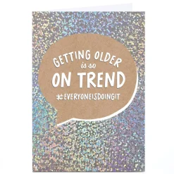 Clearance Personalised Birthday Card - On Trend Speech Bubble For Friend|For Friend