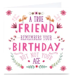 New Personalised Birthday Card - A True Friend For Friend|Premium Square
