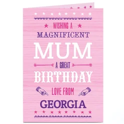 Discount Personalised Birthday Card - Magnificent For Mum|Mum