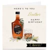 Card Factory Personalised Birthday Card - Here's To You, Brother