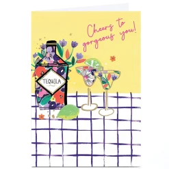 Kids Card Factory Personalised Birthday Card - Floral Gin