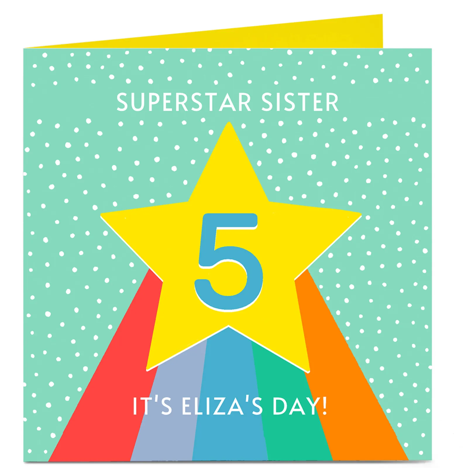 Hot Personalised Birthday Card - Star, Editable Age, Name & Message Kids For Kids|Special Age