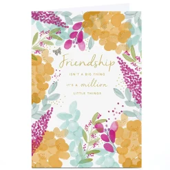 Card Factory Personalised Birthday Card - Friendship Is A Million Little Things