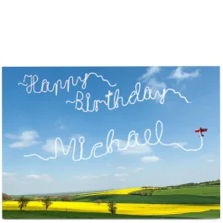 Card Factory Personalised Birthday Card - Stunt Plane