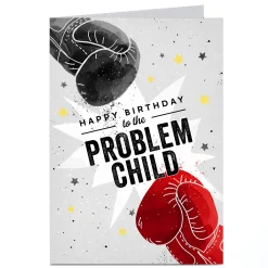 Best Personalised Birthday Card - To The Problem Child Kids For Friend|Trending
