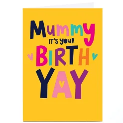 Discount Personalised Birthday Card - Your Birth Yay, Mummy For Mum|Mum