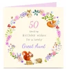 Card Factory Personalised Birthday Card - Woodland Animals, Editable Age & Recipient