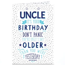 Card Factory Personalised Birthday Card - One Day Older [Uncle]