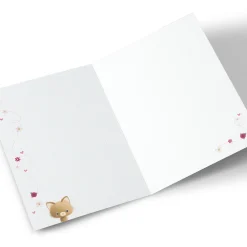 Kids Card Factory Personalised Birthday Card - Cute Kitten With Rose