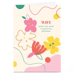 New Personalised Birthday Card - Wife hope you have a beautiful birthday For Wife|Birthday